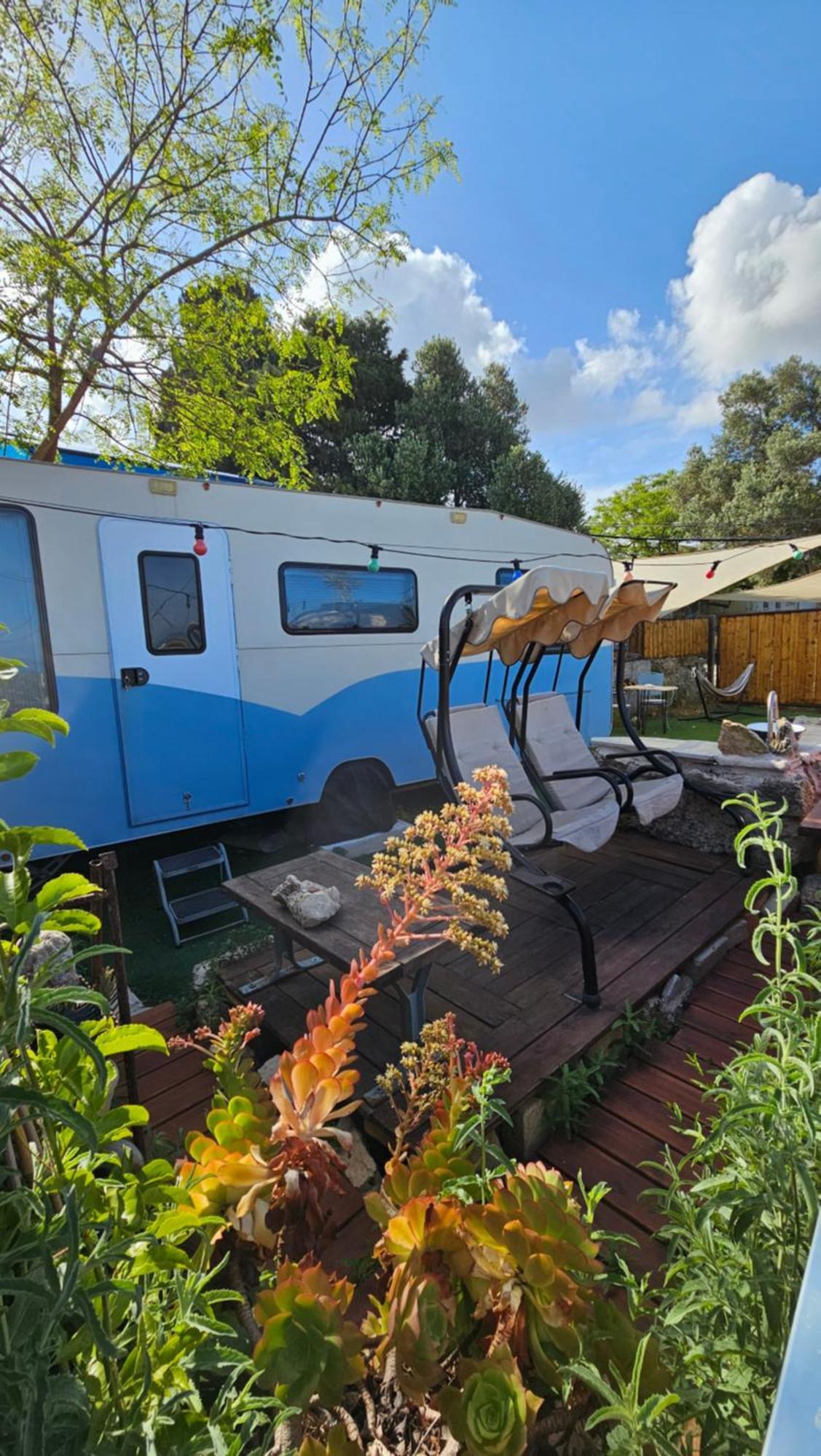 Cozy Seaview Glamping Caravan HaBonim Ngoại thất bức ảnh